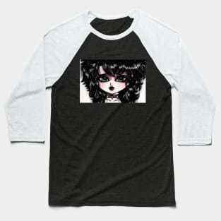 Cute Emo Girl Baseball T-Shirt